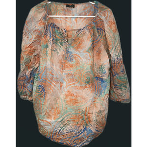 Women's Lauren Ralph Lauren Paisley Blouse Size M